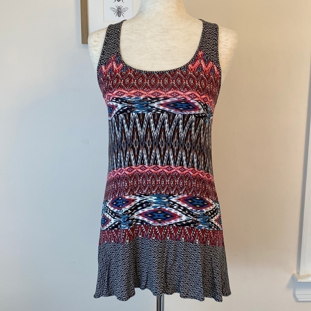 Weston Wear Anthropologie tribal print patchwork tank